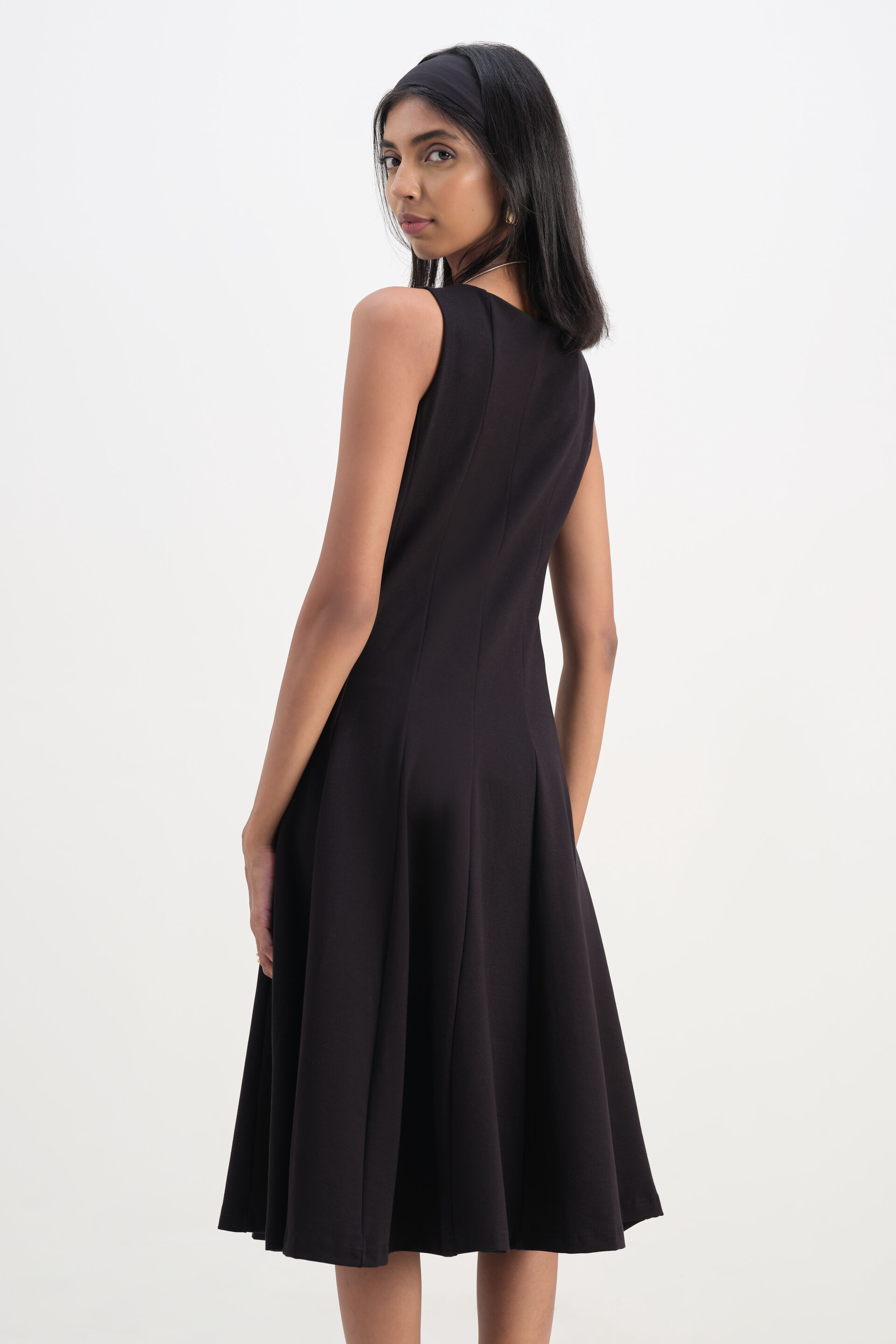 Midnight Panel Dress, Black, image 6